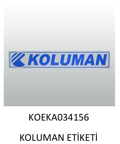 KOLUMAN ETİKET ALÜMİNYUM LEVHA KA034156