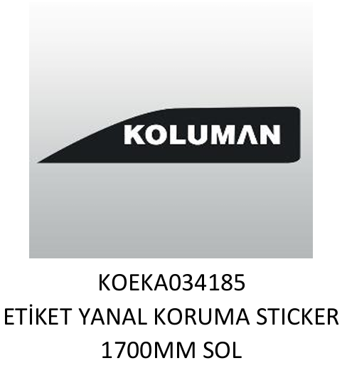 KOLUMAN YAN BARİYER ETİKETİ STICKER SOL 1700MM KA034185