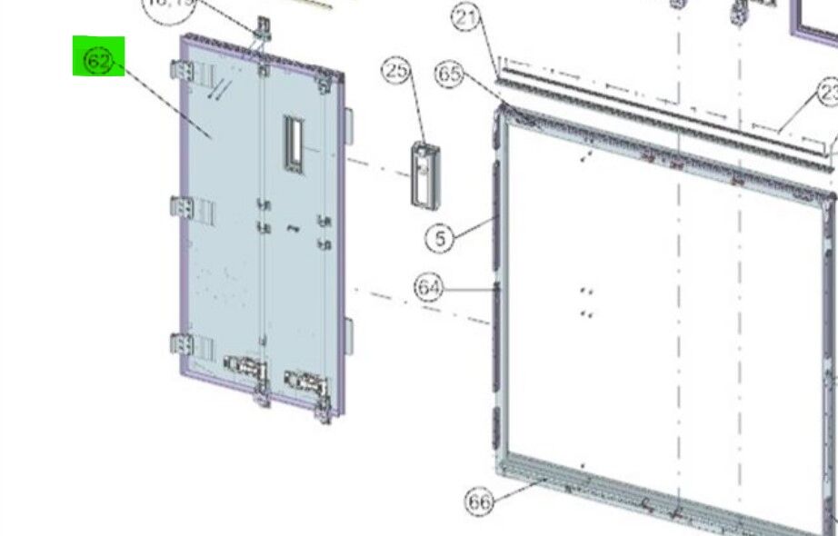 Schmitz frigo dorse arka kapı komple sol 1385233