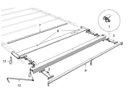 TIRSAN ÇATI ATKI PROFİLİ 2185MM CT00479