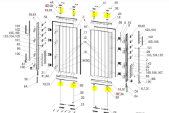 Schmıtz arka kapı kilit mekanizması çevirme kolu ara boru 25X3,25; 26,5 LG. 3793170, 1249267