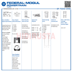 Piston Set 128.00mm 457 Euro 3 (euro 3 gömlekli, lastikli)  (std)	 A4570302437, A4570301837, A4570301337, A4570301137, A4570300737 MERCEDES-BENZ