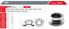 BPW-SERİN FREN DİSKİ FRENBU ED07010-6310470-308834017-8 DELİK ECOPLUS
