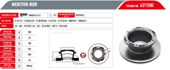 ROR DİNGİL FREN DİSKİ ABSLİ FRENBU ED15004,21227349,6311580