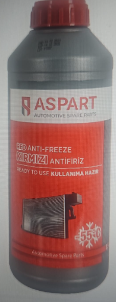 ASPART ANTİFİRİZ 1.5 LT ( Koli 12 ad ) KIRMIZI 55C