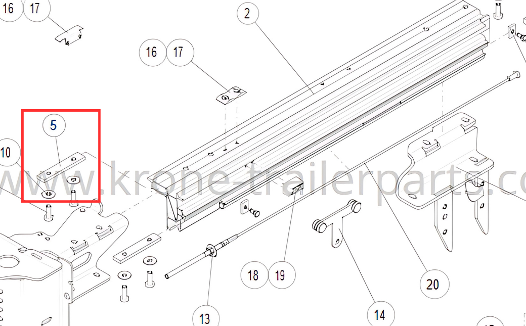 Krone üst çatı Mandal Plaka CS-V125 - 505251884