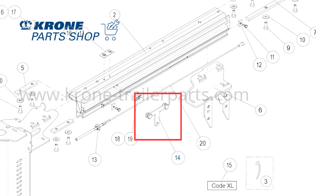 Krone Orta kayar baba rulmanı 505822323