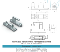 DORSE YAN KAPAK MENTEŞESİ TAKIMI