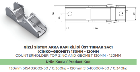 DORSE ARKA KAPAK KİLİDİ YATAĞI GİZLİ SİSTEM