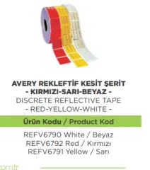 Dorse şerit reflektör kesik kesik beyaz