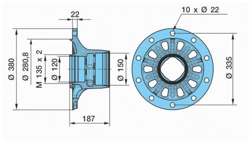 BPW ORJ PORYA BOŞ 12 TON YENİ MODEL KP.16.04.04 KP160404 0327243410 ECO 3