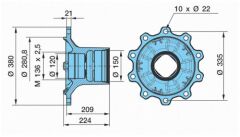 BPW ORJ 12 TON DİSKLİ PORYA BOŞ KP.16.04.01 KP160401 0327243140, 0327243142